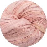 Ruban de Soie Sari Recyclé - Fleur de Pêcher