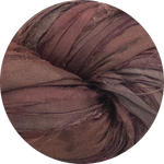 Ruban de Soie Sari Recyclé - Chêne Rouge