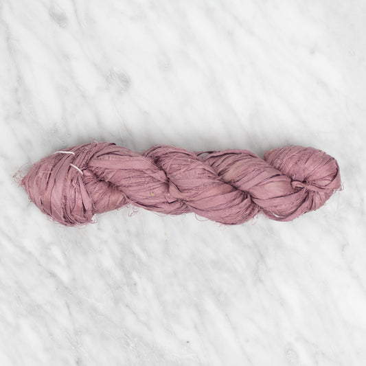 Ruban de Soie Sari Recyclé - Rose Aubépine