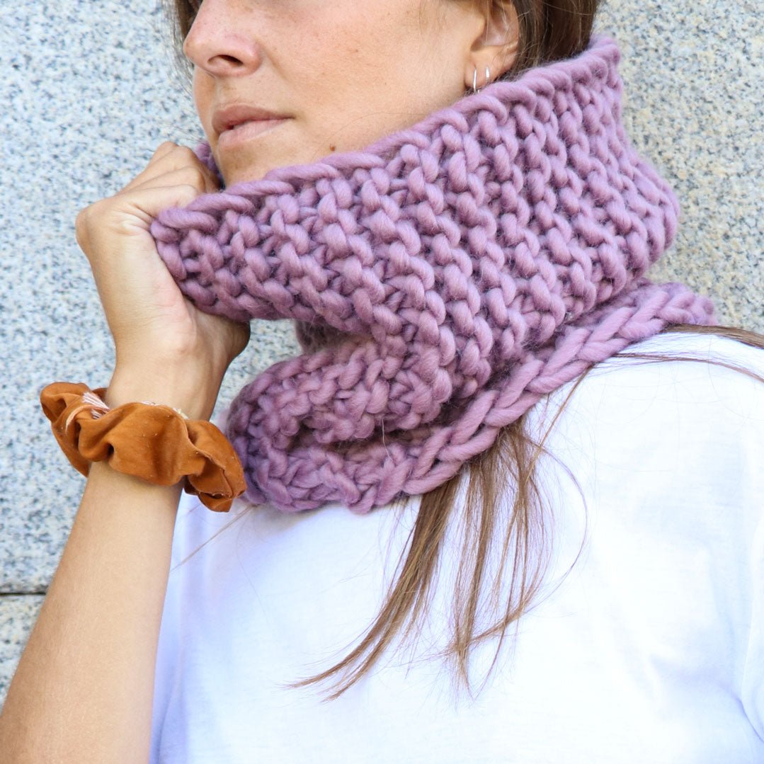 We Are Knitters Knitting Kit - Himba Snood in Digital Lavender