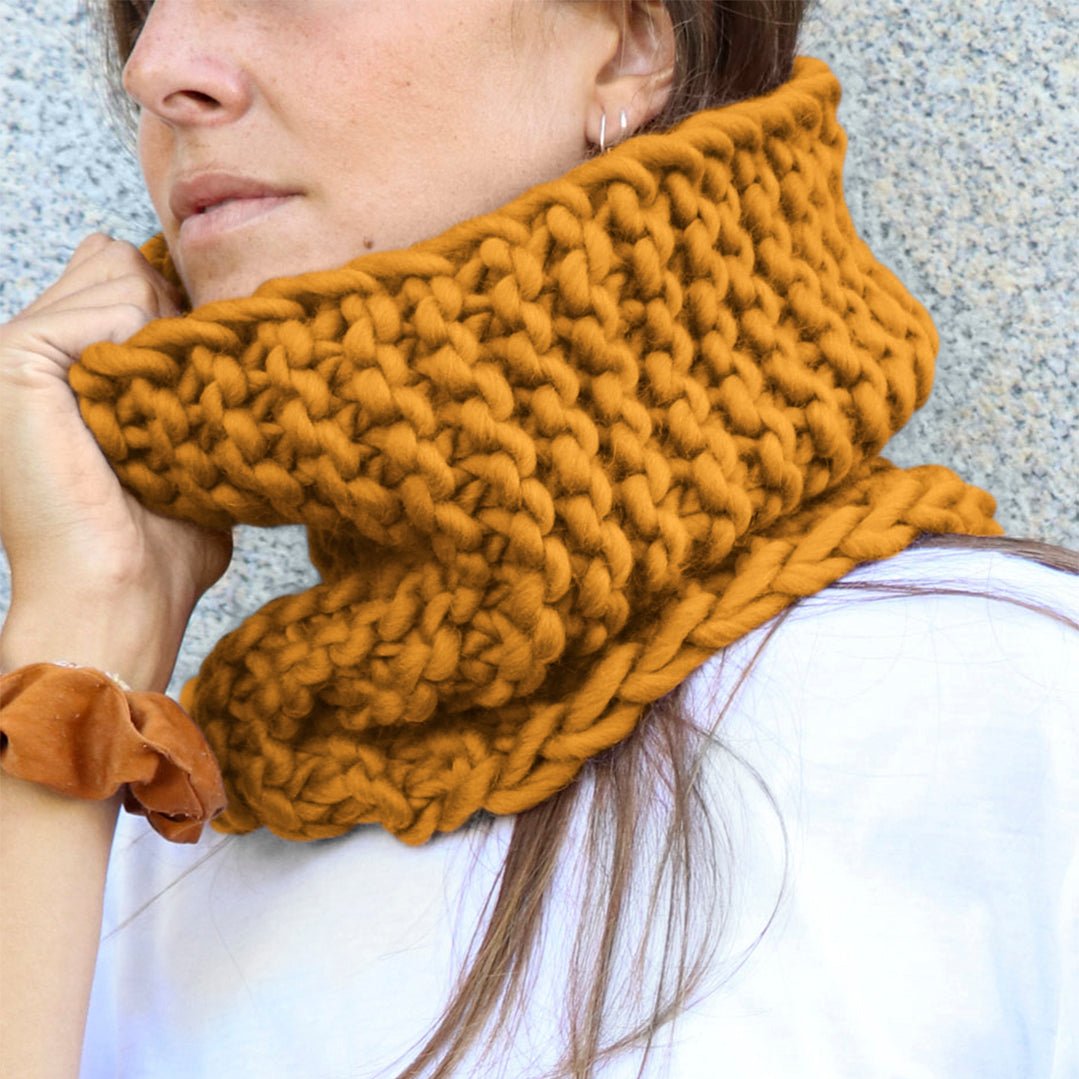 We Are Knitters Knitting Kit - Himba Snood in Ochre