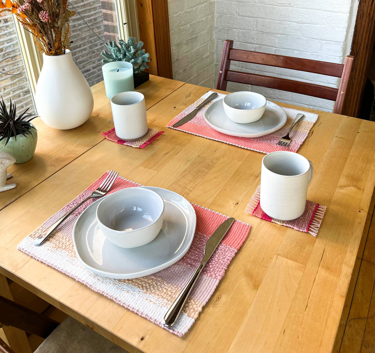 Placemats (x2) Weaving Kit - Supplies only with Pattern (no loom) - x Painted Sky Textiles