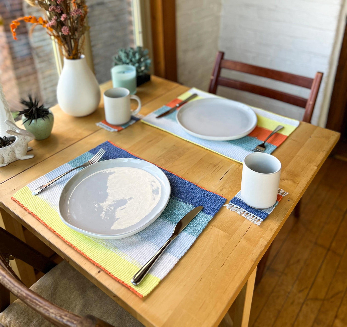 Coasters (x12) Weaving Kit - Supplies only with Pattern (no loom) - x Painted Sky Textiles