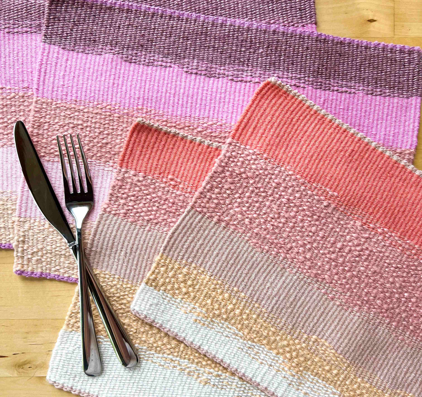 Placemats (x2) Weaving Kit - Supplies only with Pattern (no loom) - x Painted Sky Textiles