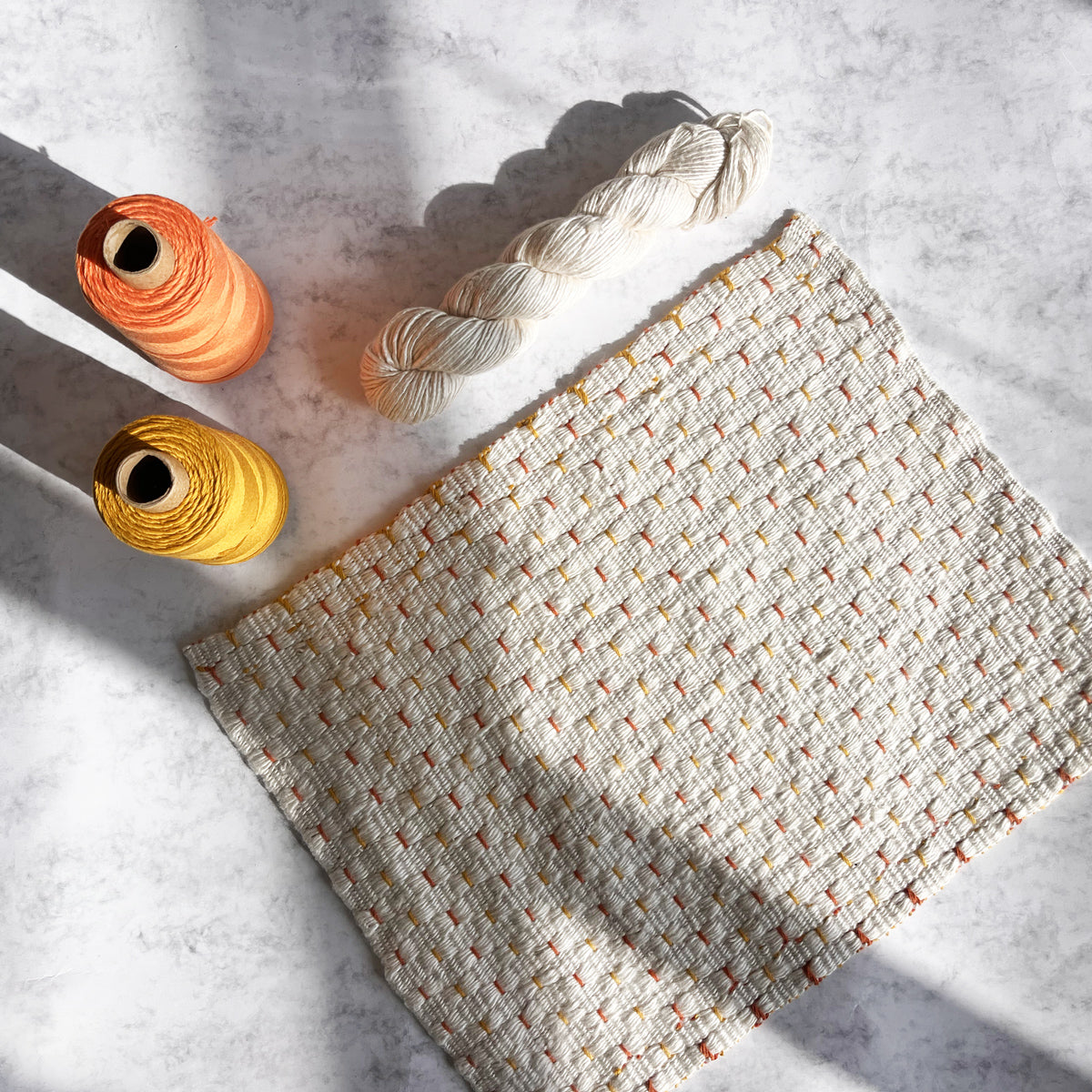 Roll-Tischsets (x2) Webset - Garn nur mit Muster (kein Webstuhl)