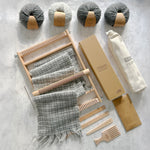 Fluffy & Icicle 2 Scarves Weaving Kit - Supplies and 1x Medium loom with Patterns