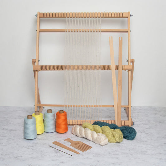 Untersetzer (x12) & Tischsets (x2) Webset - Garn und 1x XL-Webstuhl mit Mustern - x Painted Sky Textiles