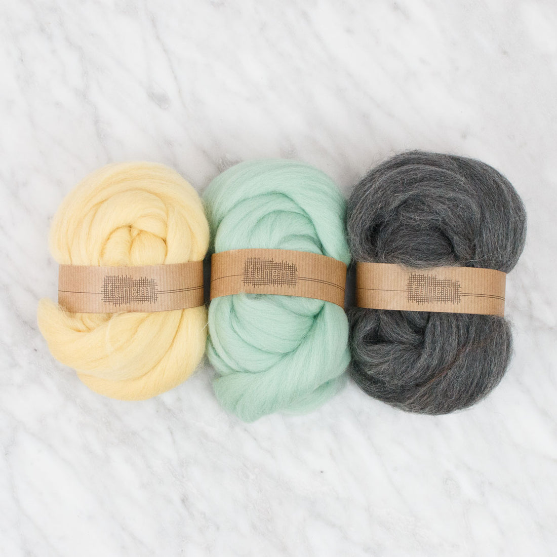 Gift Pack - 3x Organic Wool Roving - Pastel Dreams