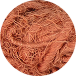 Recyceltes Leinengarn - Orange-Rost