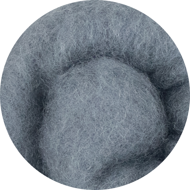 Kardierte Bio-Wolle – Space Grey