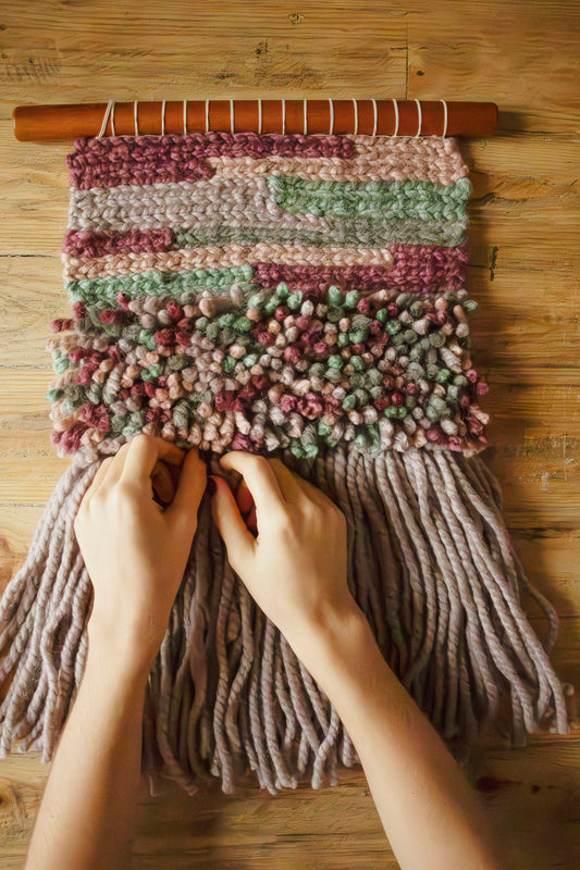 2 Kits Bundle | Blocked + Love The Wool Wall Hanging Weaving Kits - Supplies and 1xMedium loom with Pattern - x Scoutwoven