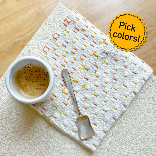 Roll-Tischsets (x2) Webset - Garn nur mit Muster (kein Webstuhl)