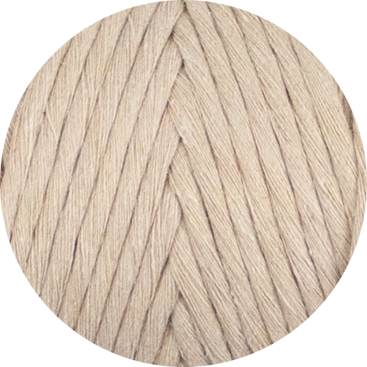 3 mm Schnur aus recycelter Baumwolle – Sand