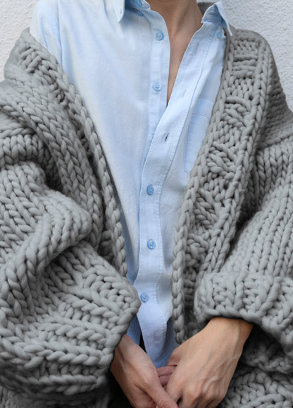 We Are Knitters Knitting Kit - Simone Cardigan in Grey