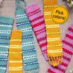 Floral Bookmark (x10) Weaving Kit - Supplies and Small WAK loom with Pattern