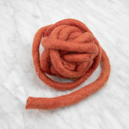 Chunky Felted Rope - Orange Rust