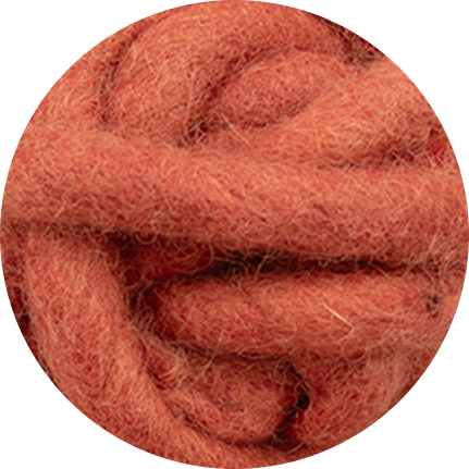 Chunky Felted Rope - Orange Rust