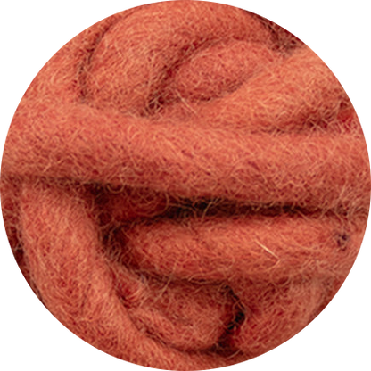 Chunky Felted Rope - Orange Rust