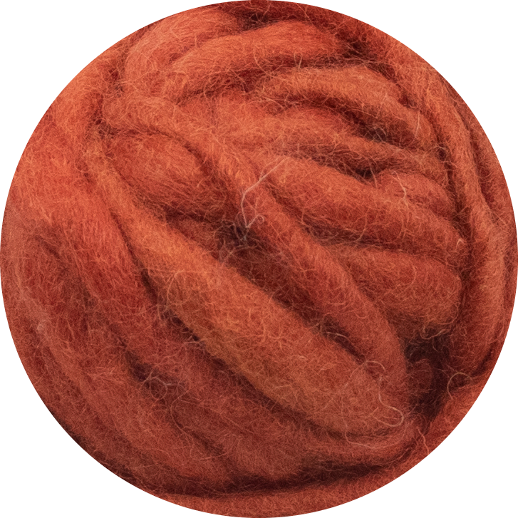Chunky Wave Felted Yarn - Orange Rust