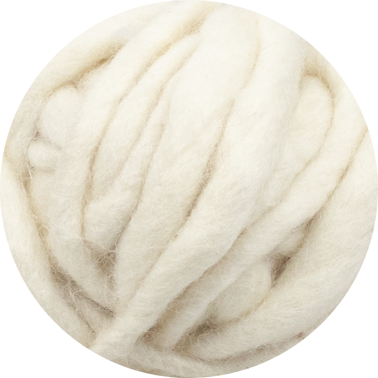 Chunky Wave Felted Yarn - Woolly White