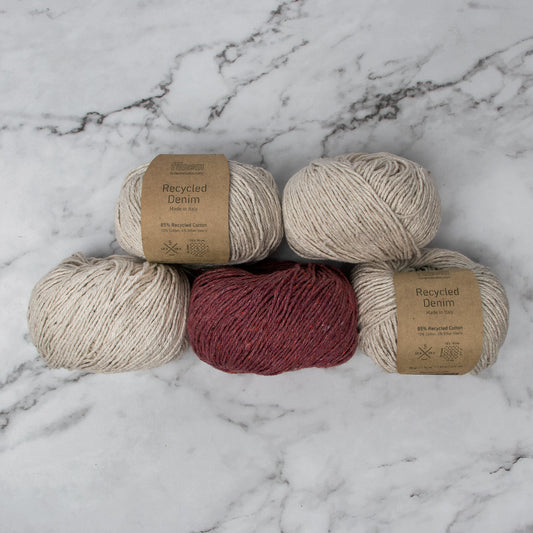 Webset für Dishcloth (x2) - Lieferung nur mit Schnittmuster (ohne Webstuhl)