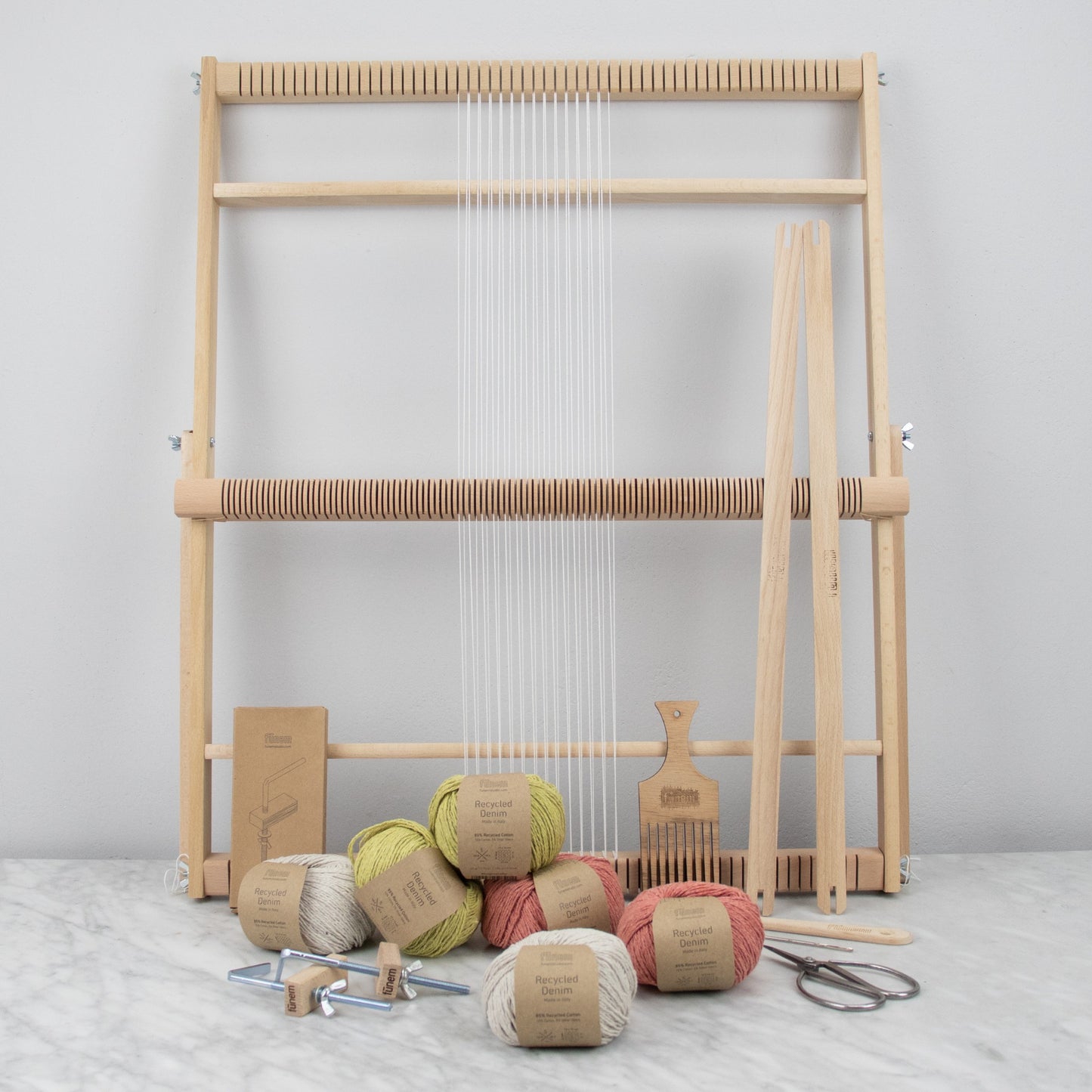 Webset für Geschirrtücher (x2) – Zubehör und XL-Webstuhl mit Muster – x Studio Stiller