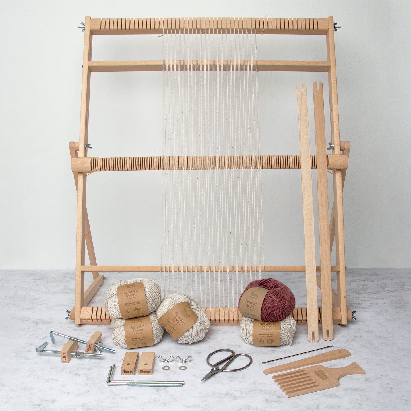 Webset für Dishcloth (x2) – Zubehör und XL-Webstuhl mit Muster