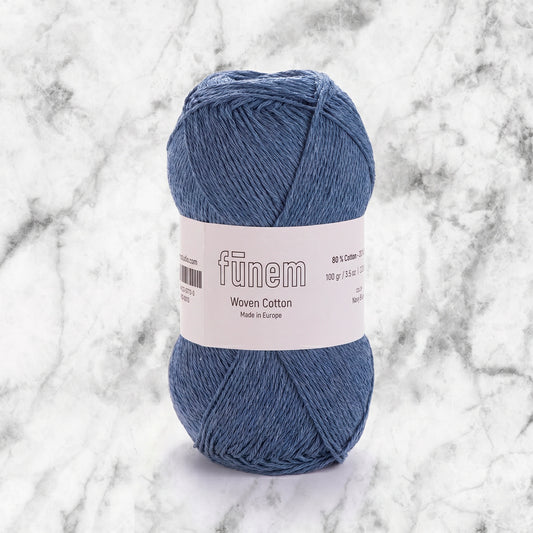 Woven Cotton Navy Blue