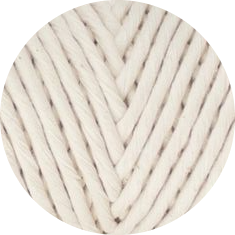 5 mm Schnur aus recycelter Baumwolle – Natur – 500 Gramm