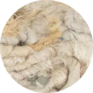 Recycled Sari Silk Yarn - Champagne