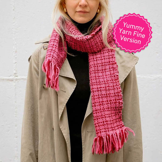 2 Kits Bundle | Icicle Scarf + Bliss Snood Weaving Kits - Supplies and 1x Medium loom with Pattern - Yummy Version