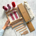Floral Bookmark (x10) Weaving Kit - Supplies and Small WAK loom with Pattern