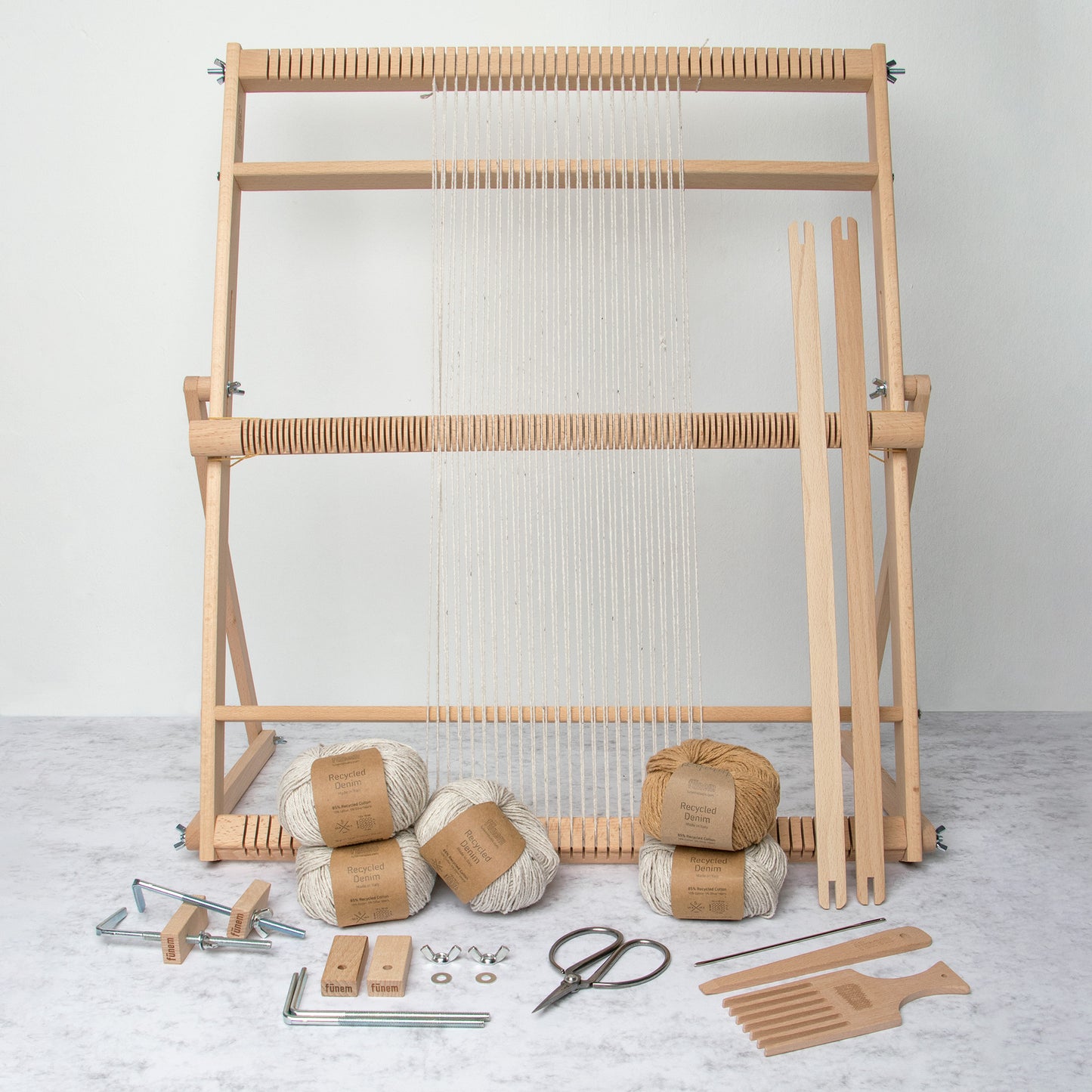 Webset für Dishcloth (x2) - Lieferung nur mit Schnittmuster (ohne Webstuhl)