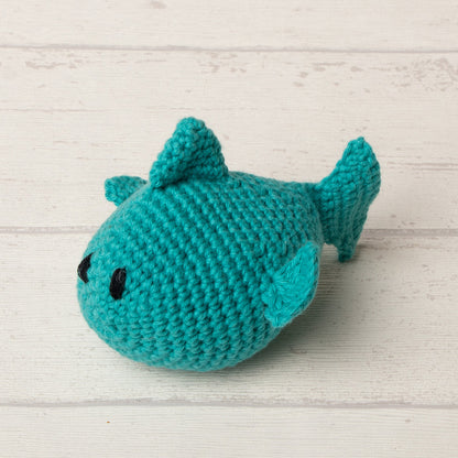 We Are Knitters Crochet Kit - Big Fish Amigurumi Kit in Turquoise and Black