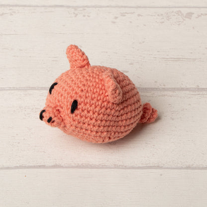 We Are Knitters Crochet Kit - Oink Amigurumi Kit in Salmon and Black