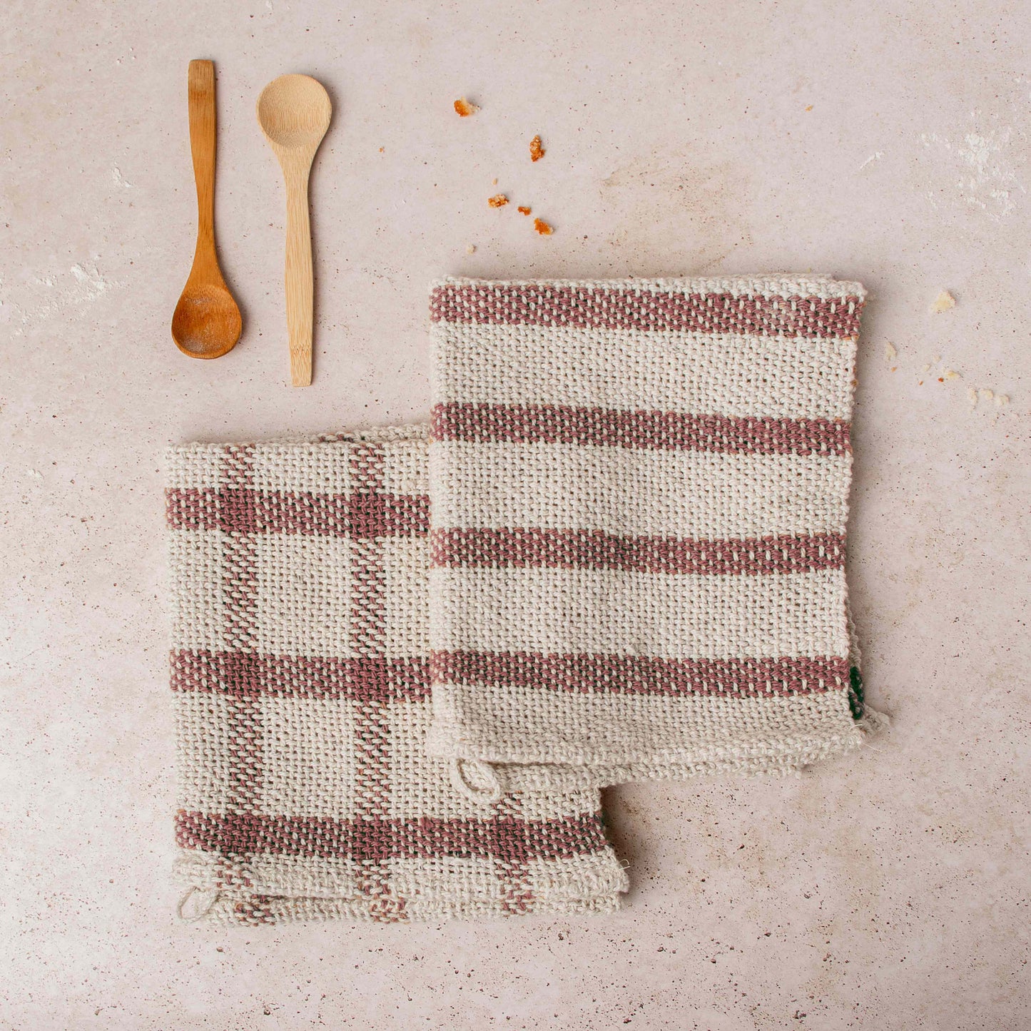 Webset für Dishcloth (x2) - Lieferung nur mit Schnittmuster (ohne Webstuhl)