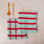 Dishcloth (x2) Weaving Kit - Supplies and Large WAK loom with Pattern with Cotton