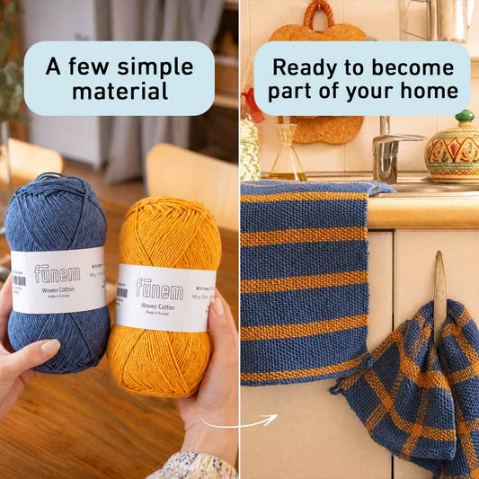 Dishcloth (x2) Kit - Large WAK loom with Woven Yarn