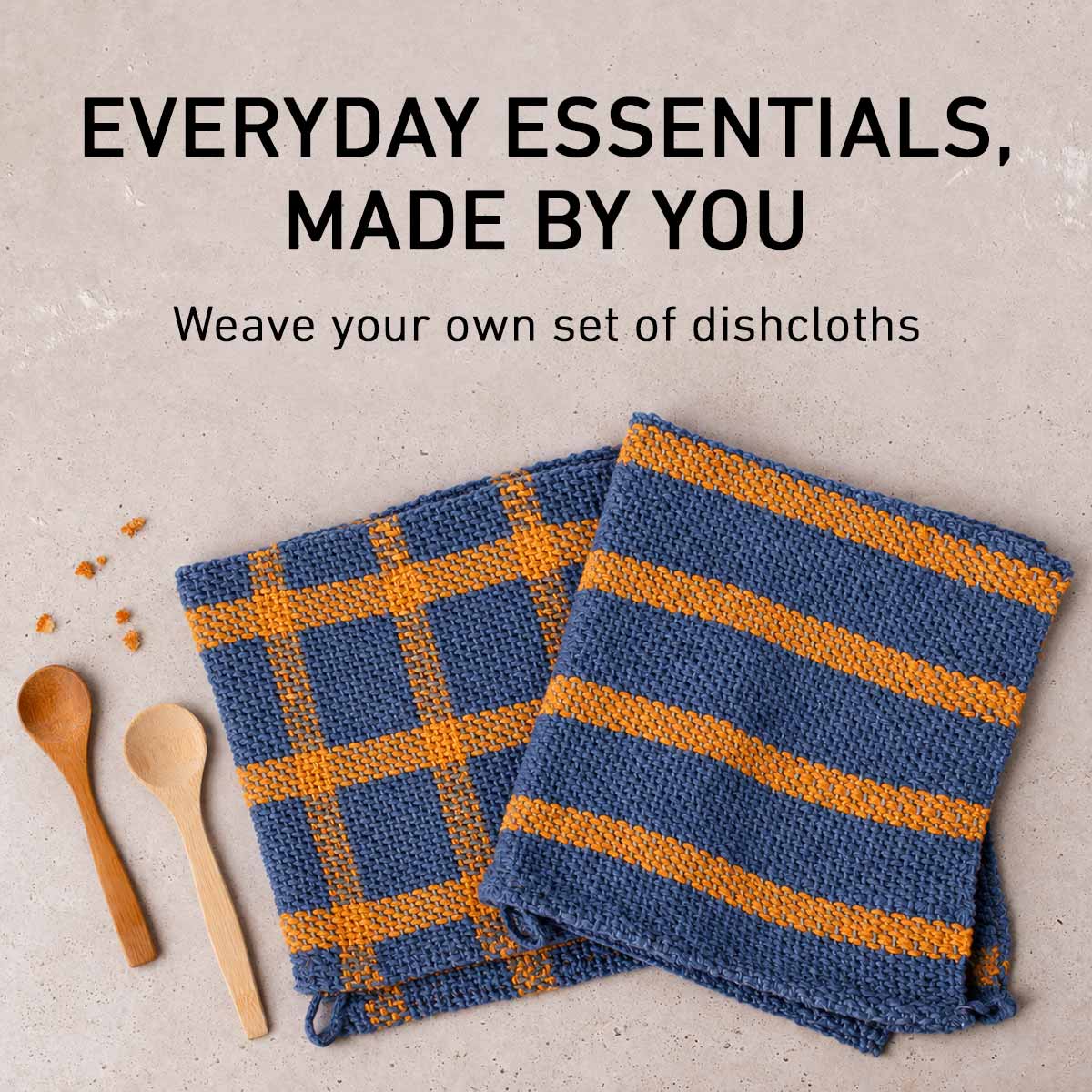Dishcloth (x2) Kit - Large WAK loom with Woven Yarn