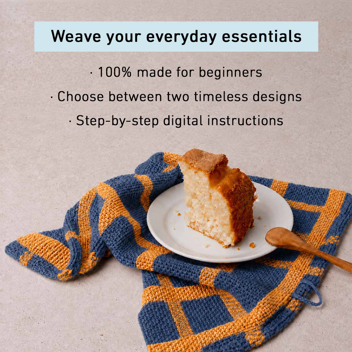 Webset für Dishcloth (x2) - Lieferung nur mit Schnittmuster (ohne Webstuhl)