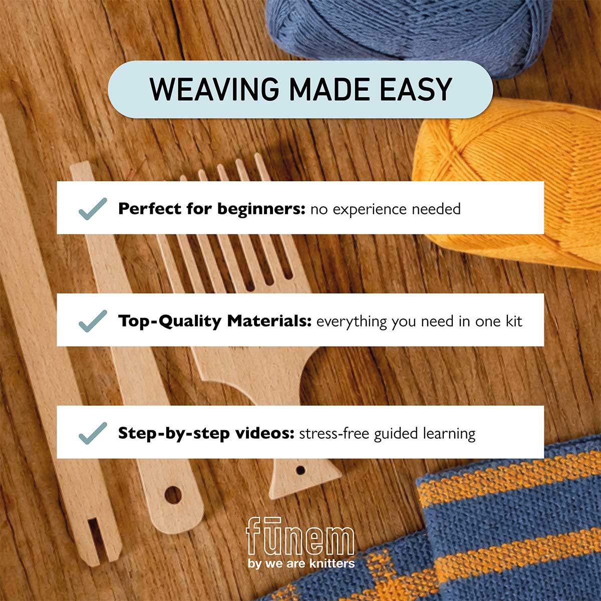 Dishcloth (x2) Kit - Large WAK loom with Woven Yarn