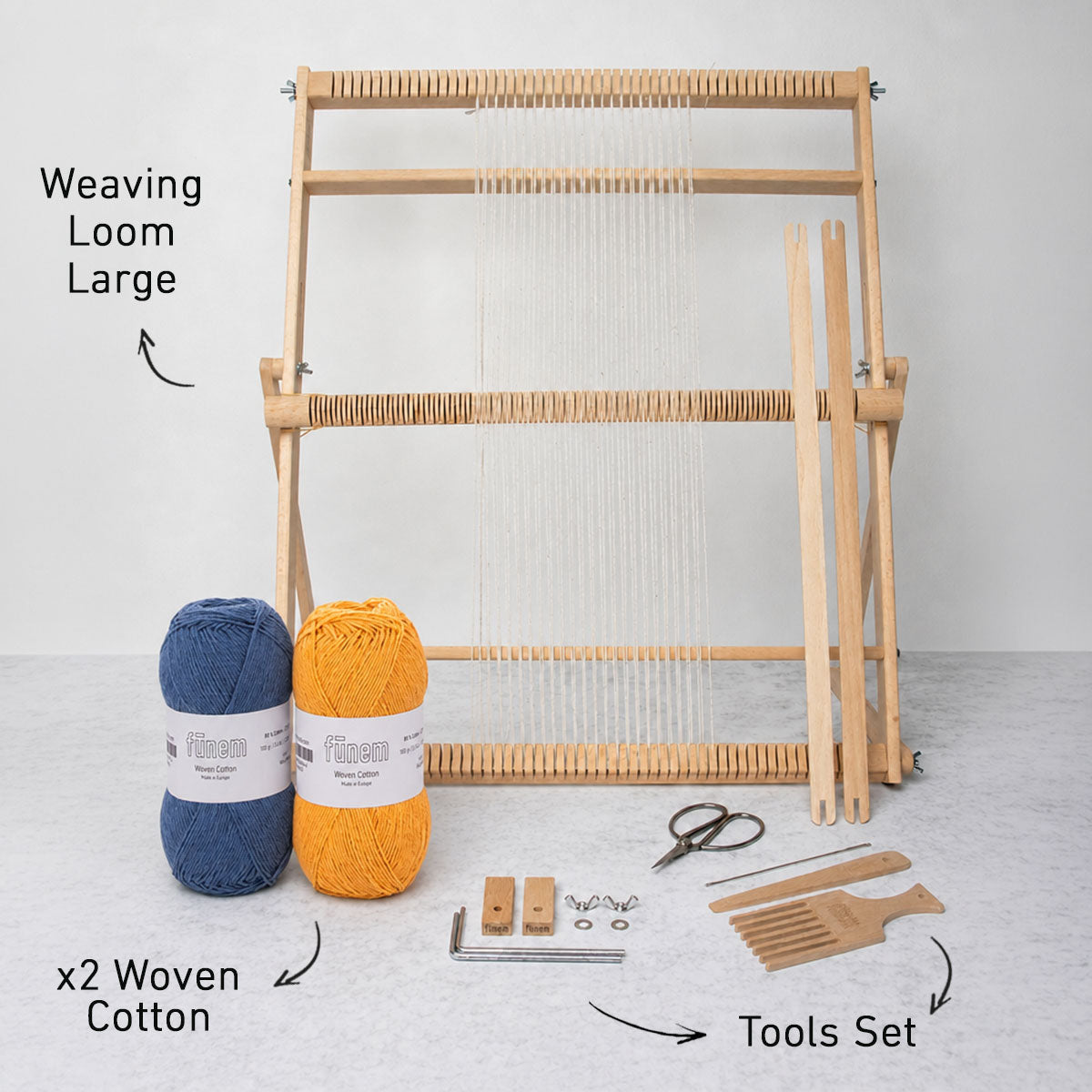 Dishcloth (x2) Kit - Large WAK loom with Woven Yarn