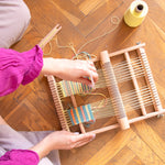 Floral Bookmark (x10) Weaving Kit - Supplies and Small WAK loom with Pattern