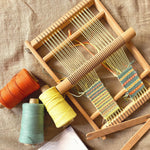 Floral Bookmark (x10) Weaving Kit - Supplies and Small WAK loom with Pattern