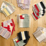 Kit de tissage pour Dessous de verre (x12) - Pelotes et petit métier à tisser  avec patron - x Painted Sky Textiles