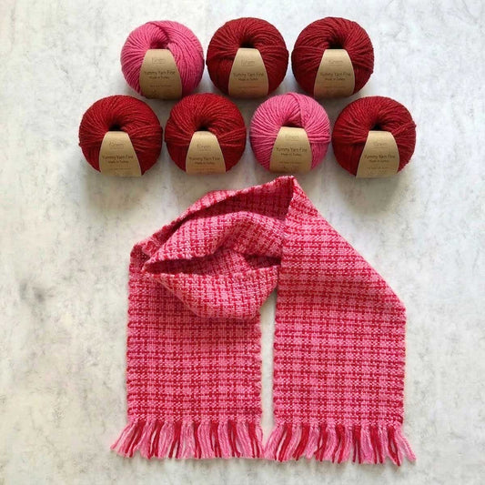 Icicle Scarf Weaving Kit - Supplies only with Pattern (no loom) - Yummy Version