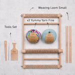 Stitch Sampler Coasters Weaving Kit - Supplies and Small loom with Pattern