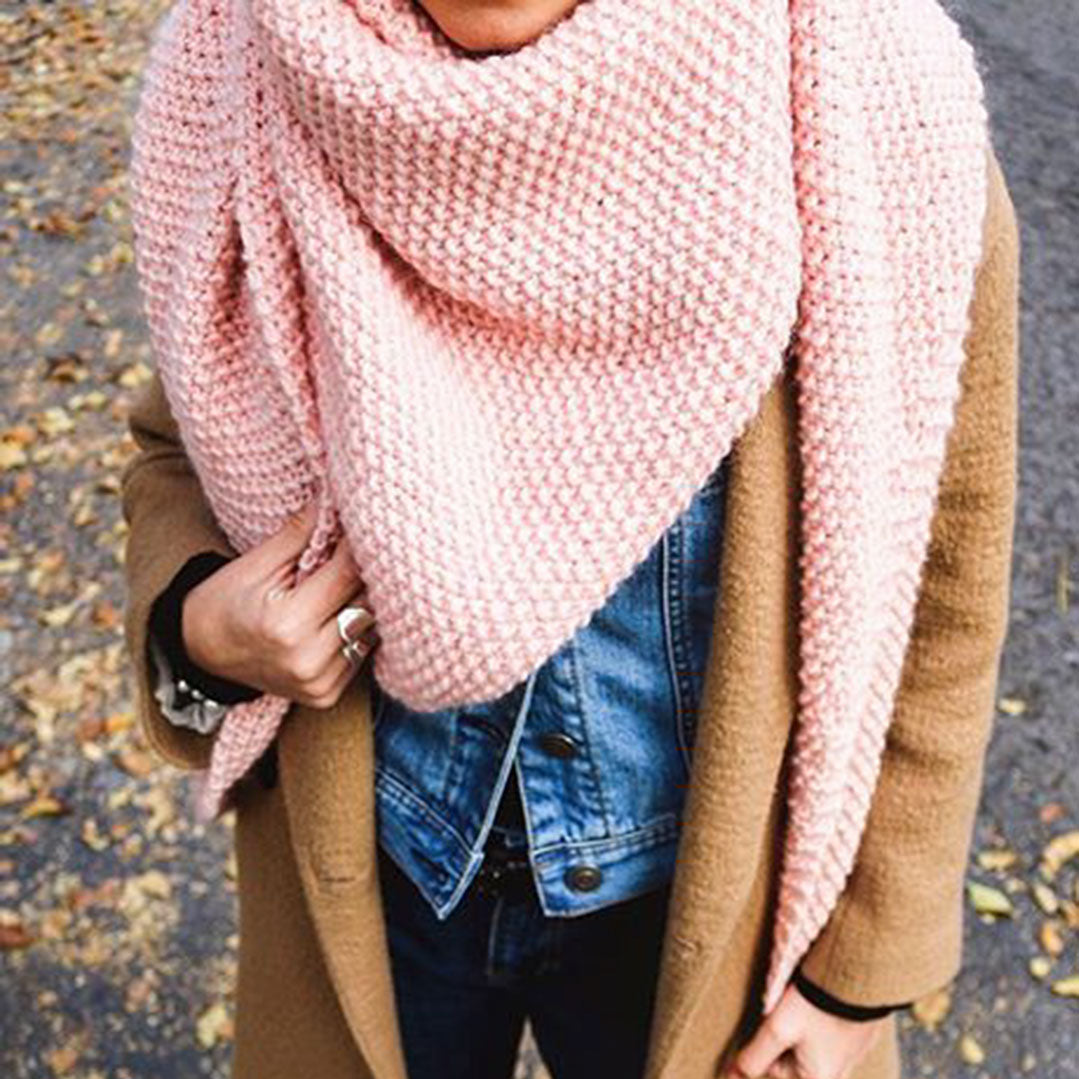 We Are Knitters Knitting Kit - Le Marais Shawl in Millennial Pink