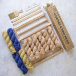 2 Kits Bundle | Blocked + Love The Wool Wall Hanging Weaving Kits - Supplies and 1xMedium loom with Pattern - x Scoutwoven