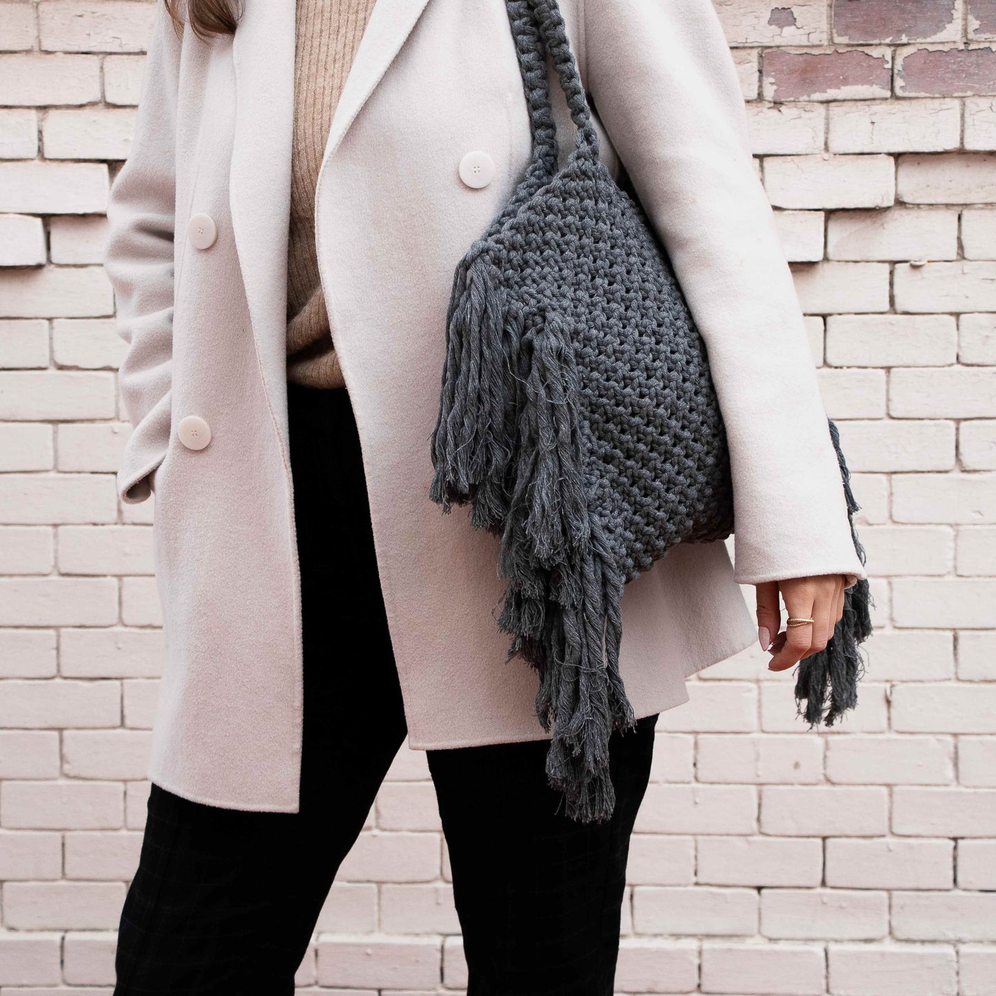 Makramee-Taschen Trio mit Schnittmustern